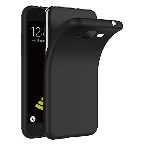 AICEK Coque Samsung Galaxy J3 2016, Noir Silicone Coque pour Galaxy J3 2016 Housse (5,0 Pouces) Noir Silicone Etui Case