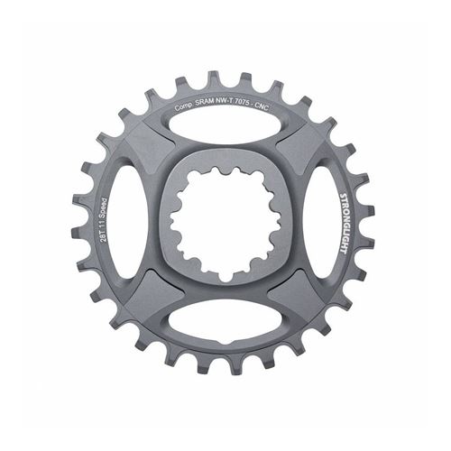 Plateau vtt mono direct mount 6mm exter 28dts noir strong comp. sram 11v