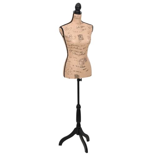 vidaXL Buste de couture/mannequin de femme brun et noir 133-168 cm ignifuge imperméable