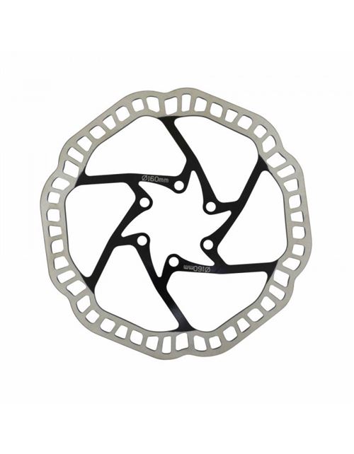 Newton Noir Disque De Frein Vtt 6 Trous Brake 160Mm Argent Centre - Image 1