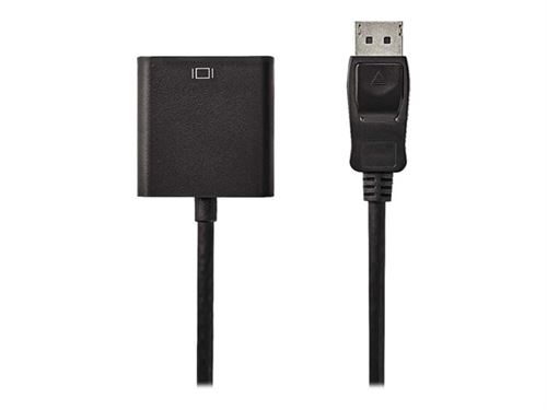 Câble displayport vers vga displayport mâle - vga femelle 0,2 m noir nedis