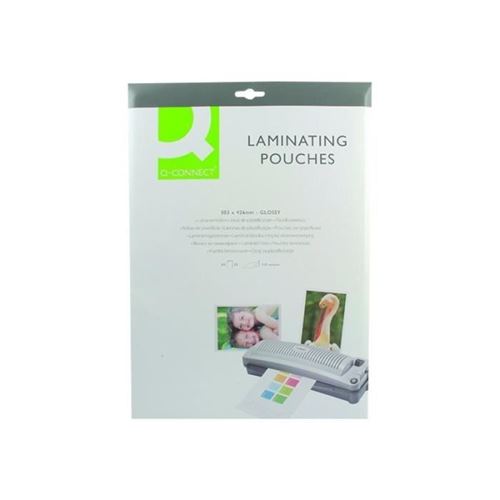 Q-CONNECT Brillant 125 microns pack de 25 A3 (297 x 420 mm) pochettes plastifiées