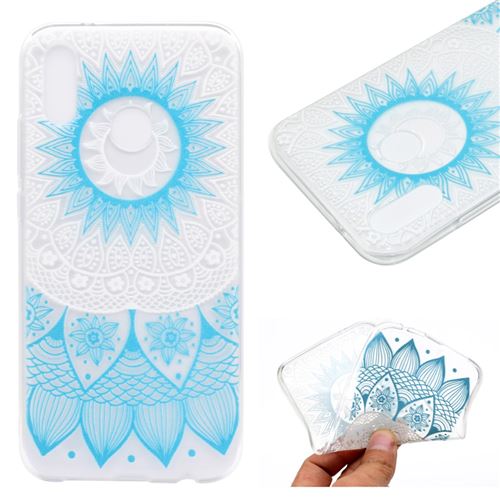 Coque en TPU soft bleu mandala pour Huawei P20 Lite