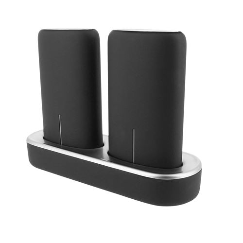 2x Batteries de Secours 5000 mAh Dock de Charge Capacité totale 10000 mAh - Noir