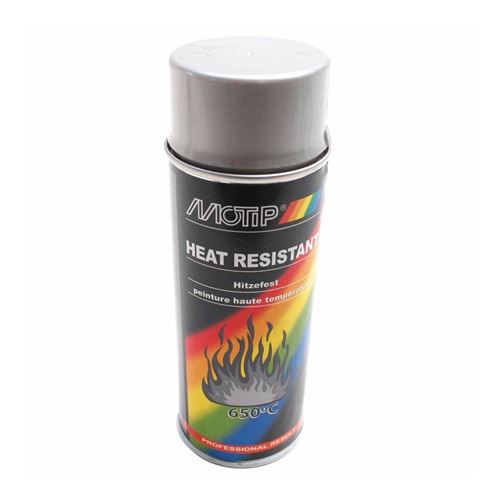 Bombe de peinture motip pro haute temperature argent spray 400ml (04032)