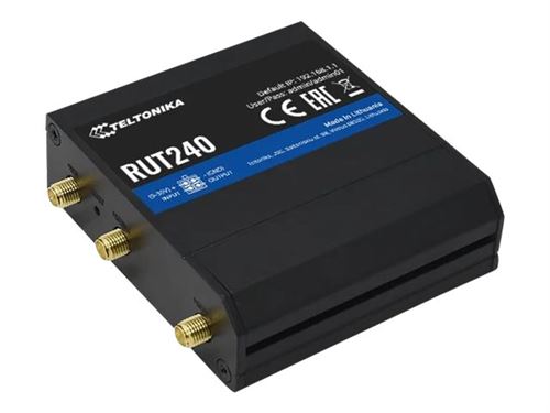 Teltonika RUT240 - Draadloze router - WWAN - 802.11b/g/n - 2,4 GHz - 3G, 4G, 2G - monteerbaar op DIN-rails