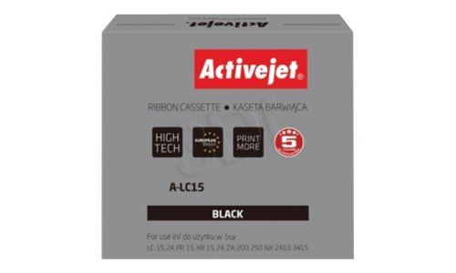ActiveJet A-LC15 - Nylon - zwart - 12.7 mm x 7.5 m - zwart - printlint cassette - voor Star FR 15; LC 15; ZA 200