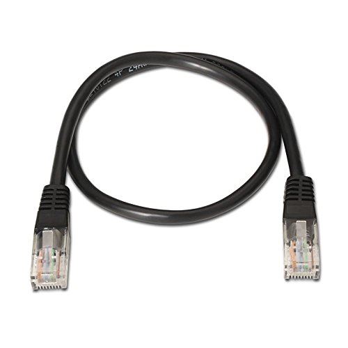 Nanocable 10.20.0100-BK - Câble de réseau CAT 5e UTP (0,5 m) couleur noir