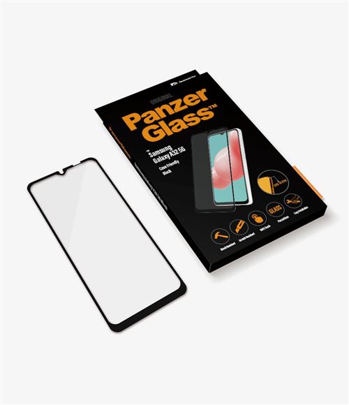 PanzerGlass Case Friendly - Schermbeschermer voor mobiele telefoon - glas - kristalhelder, zwarte rand - voor Samsung Galaxy A32 5G