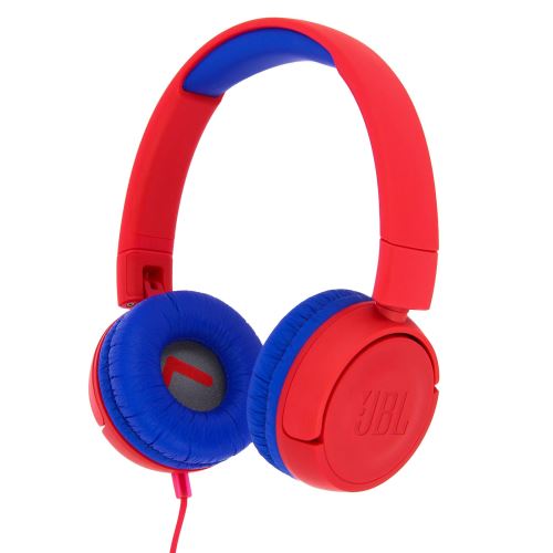 JBL JR300 - Koptelefoon - op oor - met bekabeling - 3,5 mm-stekker - spinnenrood