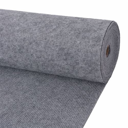 vidaXL Tapis strié pour exposition 1,6x20 m Gris