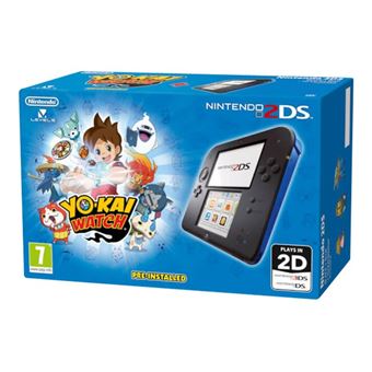 Console Nintendo 2DS Noir et Bleu + Yo-Kai Watch