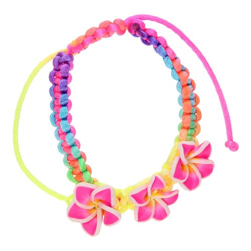 Bracelet tressé avec des fleurs