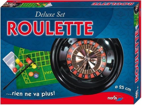 Jeu de casino : roulette 25cm - coffret deluxe complet (boule, jetons, tapis de roulette....)