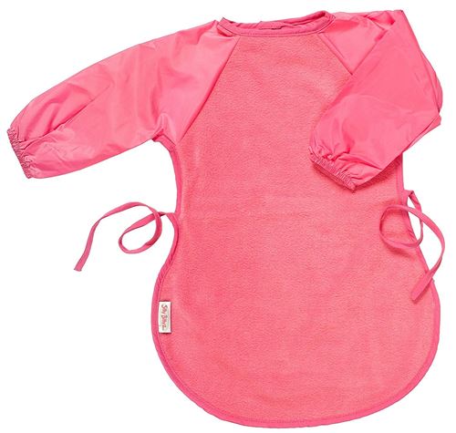 Silly billyz bavoir - manches longues - easy eater - rose - 8-24 mois