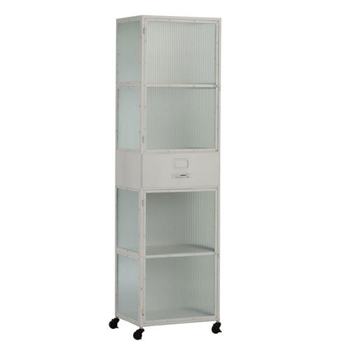 Armoire colonne 2 portes Métal blanc - RANGIO