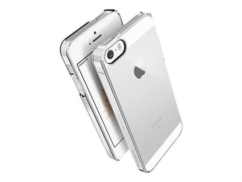 Spigen Thin Fit Series - Achterzijde behuizing voor mobiele telefoon - polycarbonaat - kristalhelder - voor Apple iPhone 5, 5s, SE