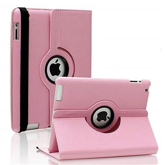 Coque Rotative 360 Rose pour Apple iPad AIR 1 - Housse Etui Protection Integral Portrait Paysage Resistant Anti Choc Protection Fermerture Elastique Phonillico® - 1