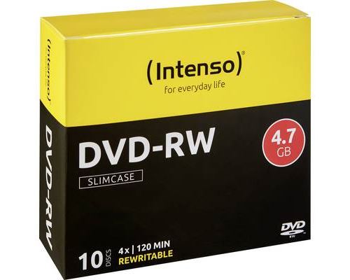 Intenso - 10 x DVD-RW - 4.7 Go 4x - boîtier CD étroit