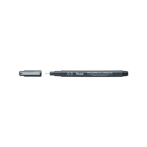 Pentel Feutre technique Pointliner, 0,1 mm, noir