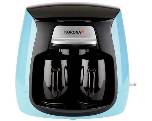 Korona 12207 Cafetière bleu clair, noir Nombre de tasse=2