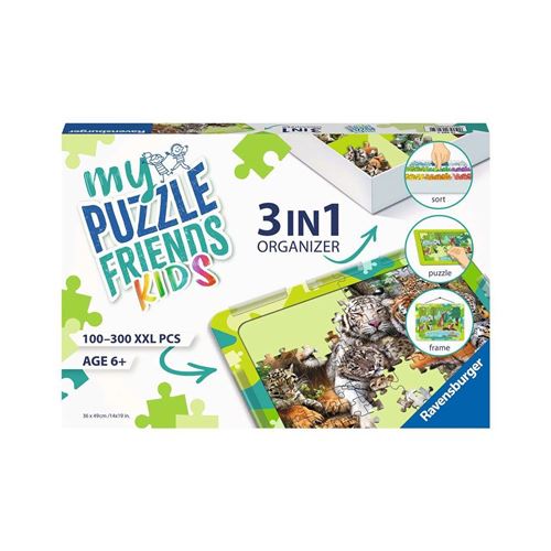 Organisateur 3 en 1 pour puzzle, vert