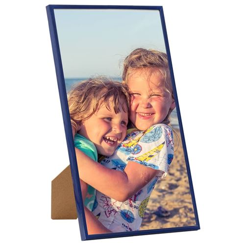 vidaXL Collage de cadres photo 5 pcs de mur table Bleu 20x25 cm MDF