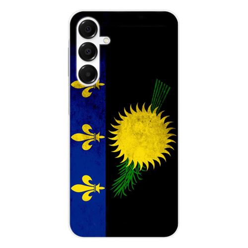 Coque en silicone imprimée compatible Samsung Galaxy A36 5G Drapeau Guadeloupe