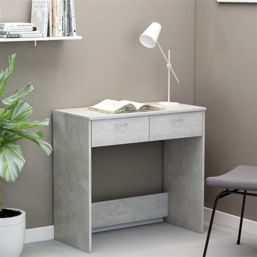 Vidaxl bureau en contreplaqué gris béton 80x40x75 Cm - Image 3