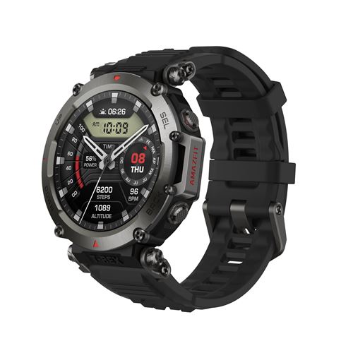 Amazfit T-Rex Ultra 3,53 cm (1.39") AMOLED 47 mm Numérique 454 x 454 pixels Écran tactile Noir Wifi GPS (satellite)