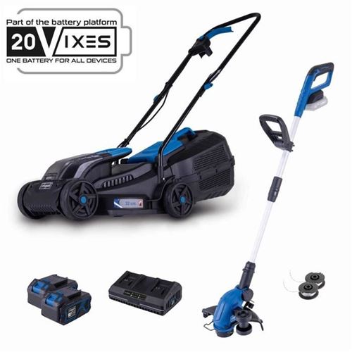 SCHEPPACH Pack tondeuse 32 cm + coupe-bordures 2 en 1  20V IXES