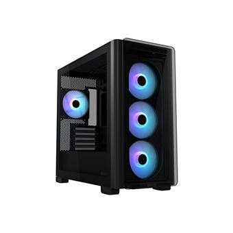 ASUS A23 PLUS - microATX - panneau latéral fenêtré (verre trempé) - pas d'alimentation - noir - USB/Audio