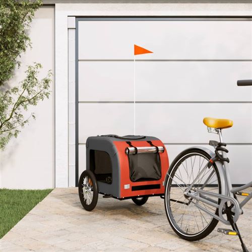 Meilleurs prix pour vidaXL Remorque de Vélo pour Animaux de Compagnie, Chariot à Vélo pour Chien avec Roues, Poussette de Animaux de Compagnie, Orange et Gris