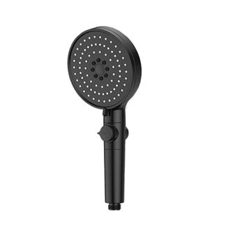 Pommeau de douche Qumox 5 modes de douche haute pression avec on / off  diamètre 120 mm noir - Accessoires salles de bain et WC - Achat & prix