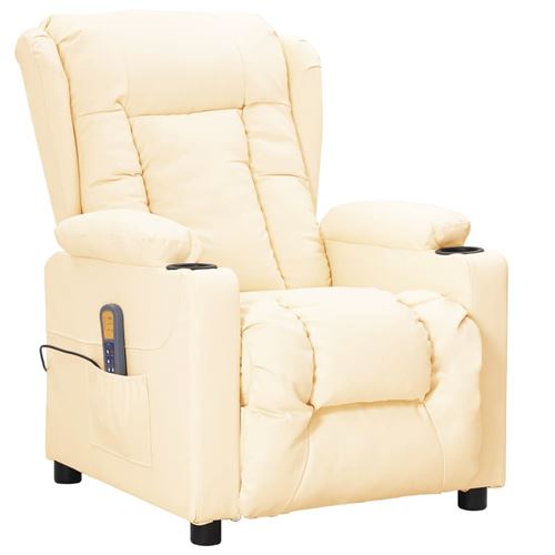 Non Communiqué Crème Vidaxl Fauteuil De Massage Inclinable Similicuir