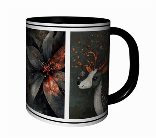 Non Communiqué Mug Tasse À Café - Mug Noel Artistique Illustration Vintage Noël Cadeau De Fetes De Fin D' Annee 4809