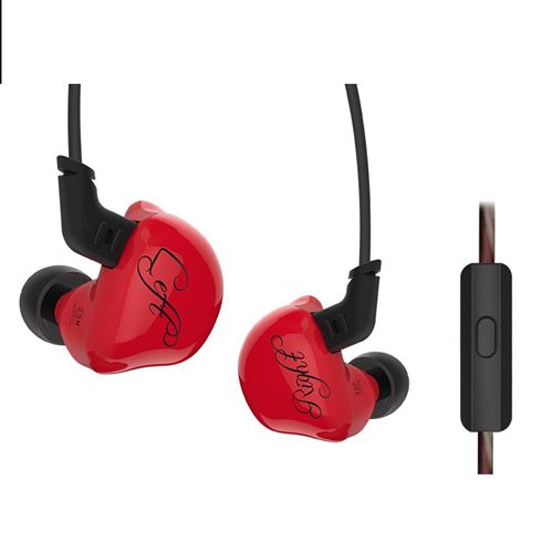 Écouteurs Intra-Auriculaires Filaires KZ ZSR Rouge