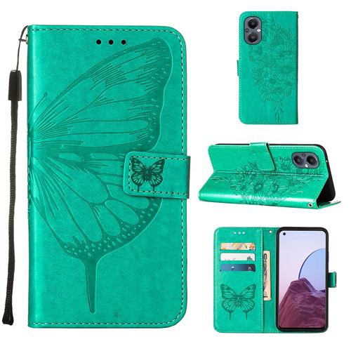 MPFRANCE Housse pour OnePlus Nord 20 5G Vert [Papillon V3]
