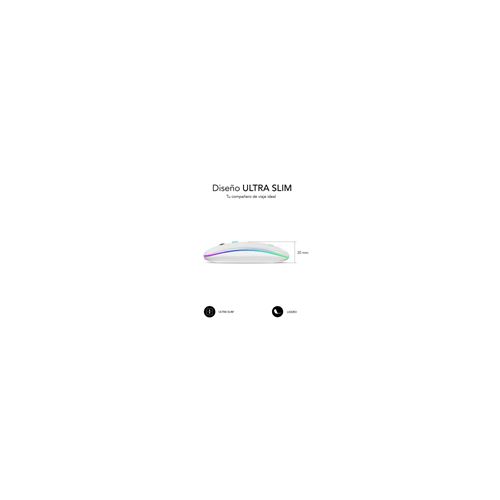 SUBBLIM  Submo-ldflat2 Wireless Mouse Blanc