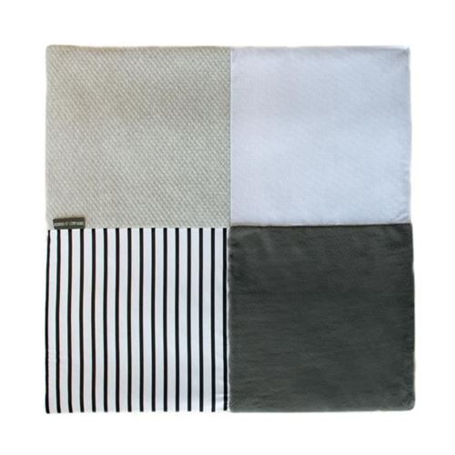 DOUDOU ET COMPAGNIE Tapidou - Tapis mosaique blanc et gris