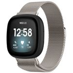 Bracelet Fitbit Versa 4,Fitbit Versa 3,Fitbit Sense 2,Fitbit Sense imoshion Bracelet milanais magnétique sans aide à l'installation Starlight