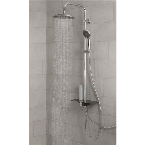 Schütte Brausegarnitur "Aquastar" Regendusche ohne Armatur, Duschsystem mit Ablage, mit 5 Funktionen