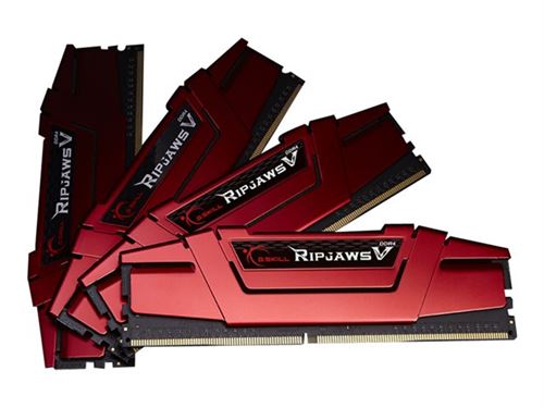 G.Skill Ripjaws V - DDR4 - pakket - 32 GB: 4 x 8 GB - DIMM 288-PIN - 3600 MHz / PC4-28800 - CL19 - 1.35 V - niet-gebufferd - niet-ECC