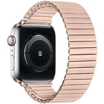 Strap-it Bracelet acier extensible - compatible pour Apple Watch Ultra (or rose) - 49mm - (S/M) - 1