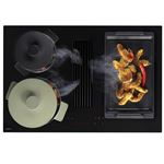 Table de cuisson aspirante induction 80cm 4 feux 7525w noir Novy 1861