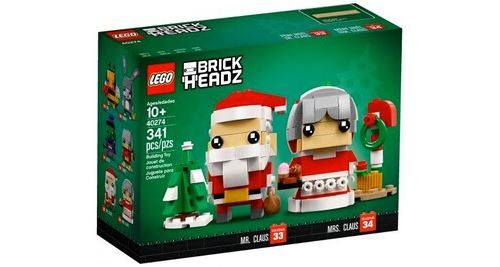 Lego 40274 brickheadz - le père et la mère noël