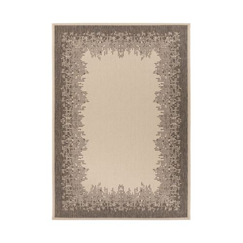 Non Communiqué Beige Tapis Imprimé À Poils Courts "Splash" Crème 80 X 150 Cm
