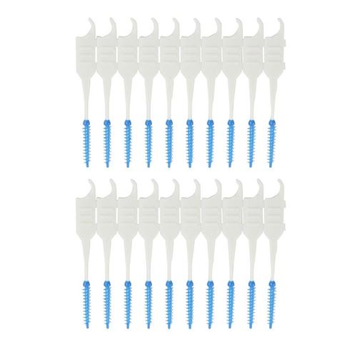 300 Pièces Brossettes interdentaire, Silicone Brossette Dentaire, Soft Cure  Dent Fil Dentaire Floss Porte Fil Dentaire, Brosse a Dents Double