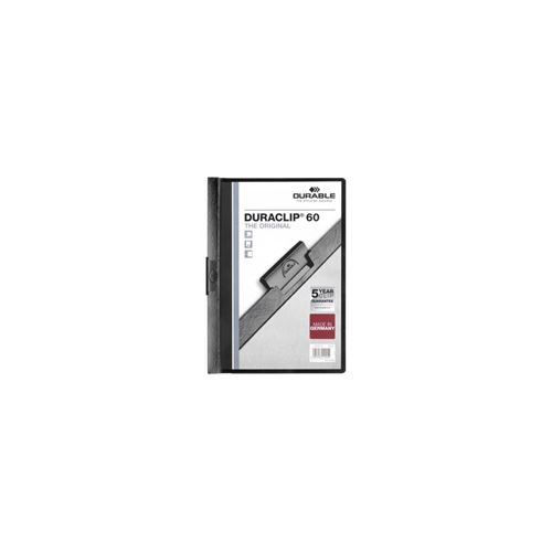Durable Noir Duraclip 60 Protège Documents Pvc Transparent