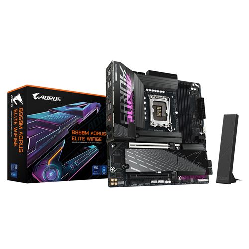 Aorus - B860M ELITE WIFI6E - Carte-mère - Micro ATX - Socket LGA1851 - AMD B850 - USB4 - Image 2